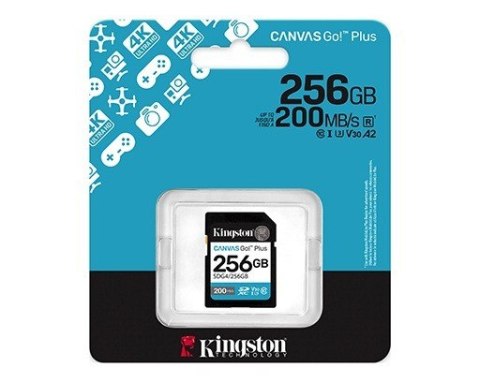 Karta SD Kingston Canvas Go Plus 256GB szybka do 4K UHD