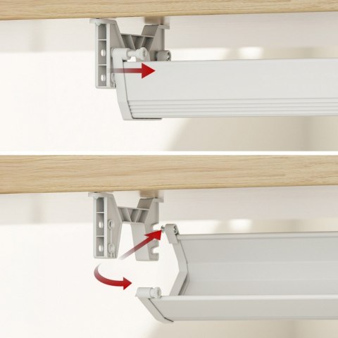 Organizer na kable Maclean MC-106 W solidny biały do biura