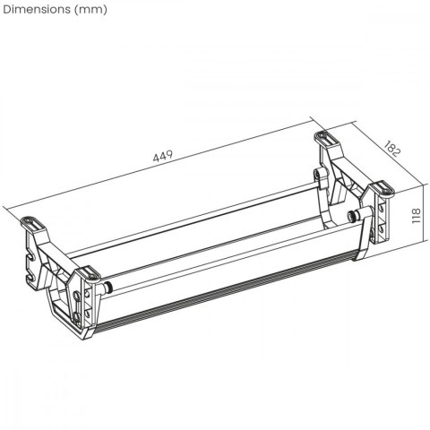 Organizer na kable Maclean MC-106 W solidny biały do biura