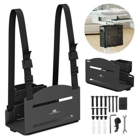 Uchwyt do komputera Maclean MC-116 B czarny z montażem ściennym