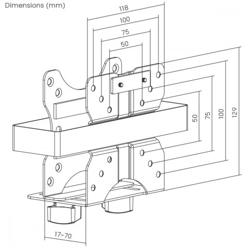 Uchwyt Maclean MC-115B do mini komputerów VESA uniwersalny czarny