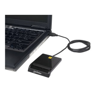 Czytnik kart USB Manhattan Smart Card szybki i uniwersalny