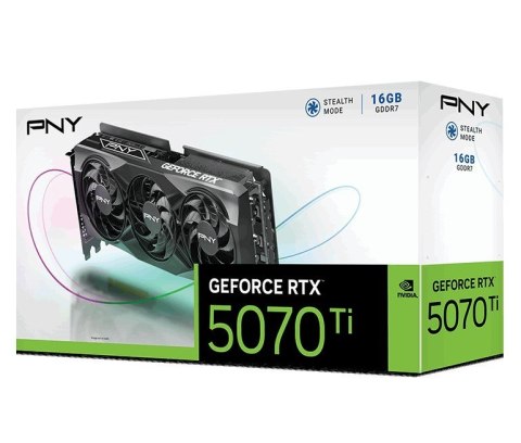 Karta graficzna PNY GeForce RTX 5070 Ti 16GB GDDR7 DLSS 4 wydajna gaming