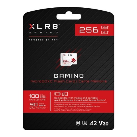 Karta pamięci PNY XLR8 Gaming 256GB microSD z prędkością 100MB/s