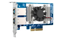 Karta sieciowa QNAP QXG-10G2T 10GbE 2x RJ45 PCIe Gen 3 x4 energooszczędna