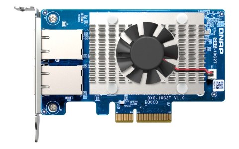 Karta sieciowa QNAP QXG-10G2T 10GbE 2x RJ45 PCIe Gen 3 x4 energooszczędna