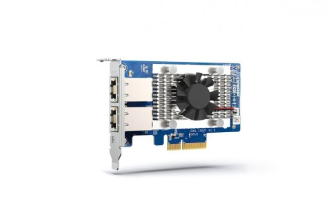 Karta sieciowa QNAP QXG-10G2T 10GbE 2x RJ45 PCIe Gen 3 x4 energooszczędna