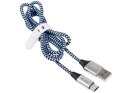 Kabel Tracer USB 2.0 1m Type-C trwały czarno-niebieski