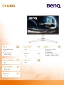 Monitor BenQ EX321UX 32 cale 4K Mini LED IPS 144Hz 1 ms gaming HDR1000 eARC