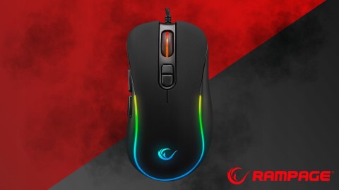 Mysz Rampage X-JAMMER V2 RGB 12800 DPI gaming wydajna makro