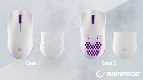 Rampage BLINK myszka gamingowa 12800 DPI RGB ergonomiczna biała