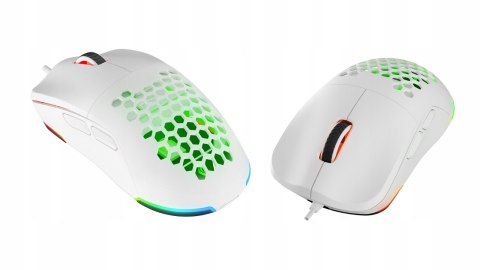 Rampage BLINK myszka gamingowa 12800 DPI RGB ergonomiczna biała