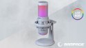 Rampage Bemol mikrofon gamingowy USB C RGB biały do podcastów