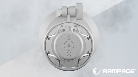 Rampage Bemol mikrofon gamingowy USB C RGB biały do podcastów