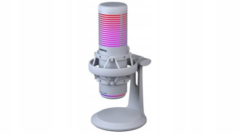 Rampage Bemol mikrofon gamingowy USB C RGB biały do podcastów