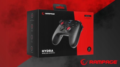 Rampage Hydra kontroler bezprzewodowy pad gaming RGB Bluetooth Android PC
