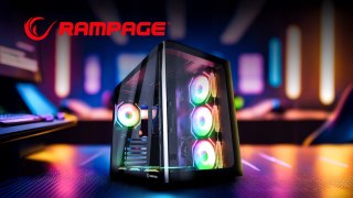 Rampage Loopy Obudowa PC czarna 7x 120mm wentylatorów ARGB Infinity HUB