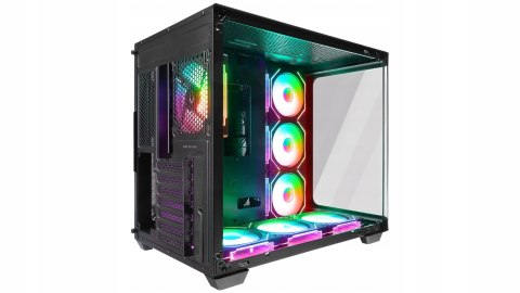 Rampage Loopy Obudowa PC czarna 7x 120mm wentylatorów ARGB Infinity HUB