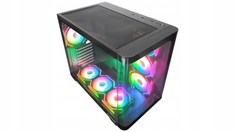 Rampage Loopy Obudowa PC czarna 7x 120mm wentylatorów ARGB Infinity HUB