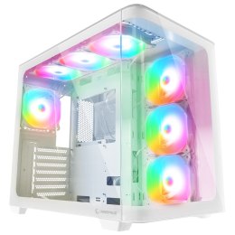 Rampage Loopy obudowa PC biała 7x wentylatorów ARGB Infinity HUB wydajna