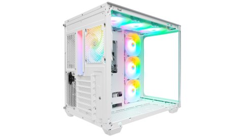 Rampage Loopy obudowa PC biała 7x wentylatorów ARGB Infinity HUB wydajna