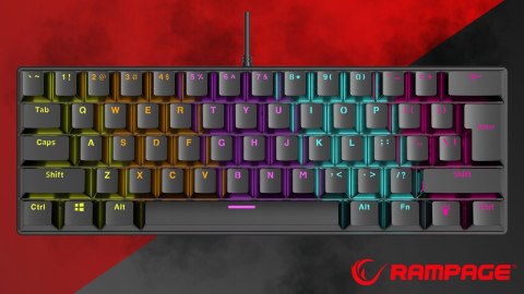 Rampage Plower K60 klawiatura mechaniczna gaming Blue Switch czarna