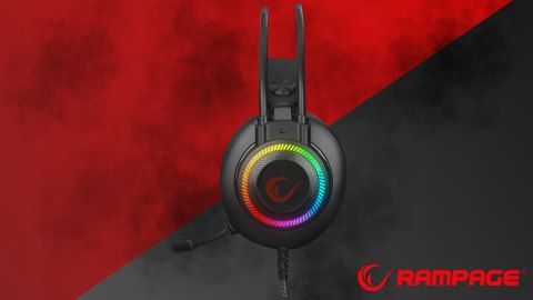 Rampage RM-K27 X-Jammer Słuchawki gamingowe 7.1 czarne Rainbow LED