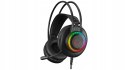 Rampage RM-K27 X-Jammer Słuchawki gamingowe 7.1 czarne Rainbow LED