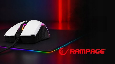 Rampage SMX-R44 V2 mysz gamingowa 12800 DPI RGB Huano 1000Hz biała