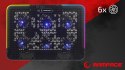 Rampage Sixpower R9 podstawka chłodząca pod laptop 15 cali RGB regulowana