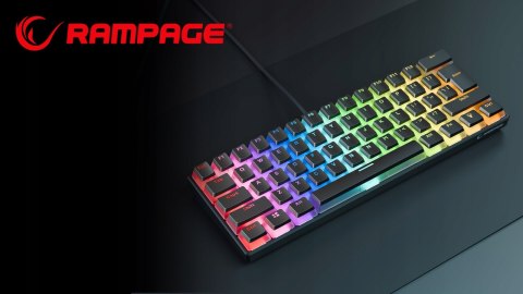 Klawiatura Rampage RADIANT K11 mechaniczna Pudding RGB czerwona gaming