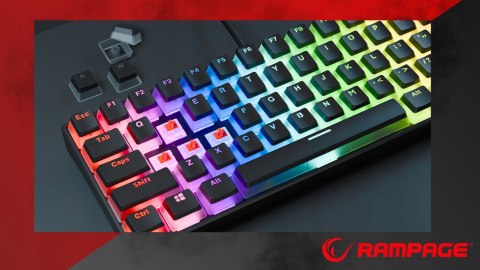 Klawiatura Rampage RADIANT K11 mechaniczna Pudding RGB czerwona gaming