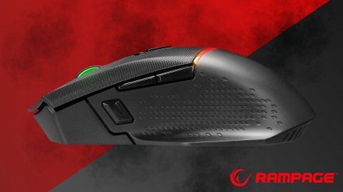 Mysz Rampage DROP M3 gaming bezprzewodowa 1000Hz RGB czarna ergonomiczna