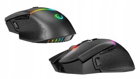 Mysz Rampage DROP M3 gaming bezprzewodowa 1000Hz RGB czarna ergonomiczna