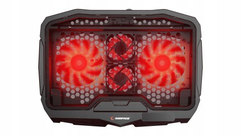 Rampage AD-RX34 podstawka chłodząca pod laptop 12-17 cali regulowana czarna