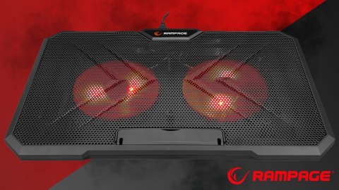 Rampage AD-RC12 CLAW Podstawka chłodząca laptop 15-17 cal RGB regulowana