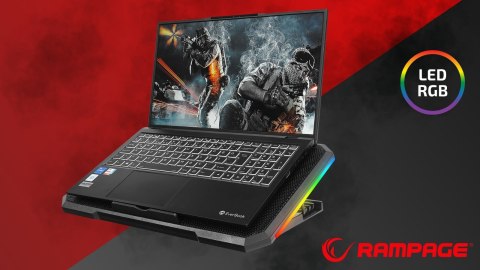 Rampage AD-RC12 CLAW Podstawka chłodząca laptop 15-17 cal RGB regulowana