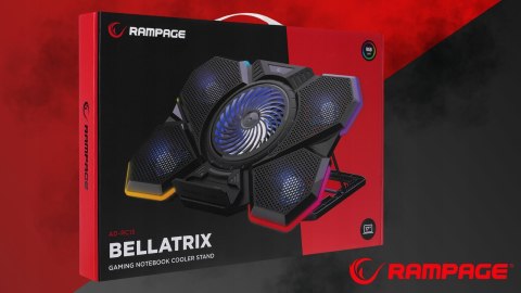 Rampage AD-RC13 BELLATRIX podstawka chłodząca laptop 15-17 RGB regulowana