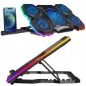 Rampage AD-RC14 X-RANGER podstawka chłodząca 9-17 cali RGB gamingowa