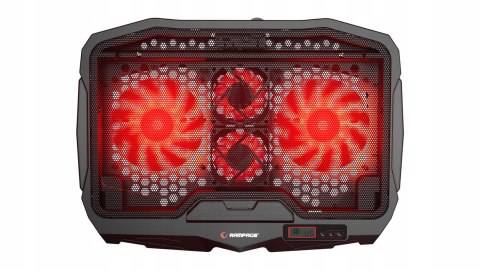 Rampage AD-RC4 Podstawka chłodząca pod laptop gaming czarna LED regulowana