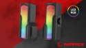 Rampage Arty X13 głośniki gamingowe Bluetooth RGB USB 2x3W kompaktowe