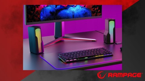 Rampage Arty X13 głośniki gamingowe Bluetooth RGB USB 2x3W kompaktowe