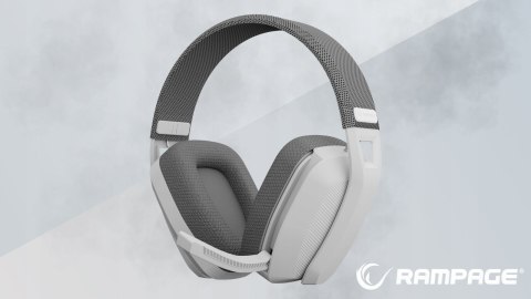 Rampage Blitz Słuchawki Gamingowe Bluetooth 5.3 Bezprzewodowe Szare