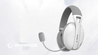 Rampage Crack H11 białe słuchawki gamingowe 7.1 bezprzewodowe mikrofon