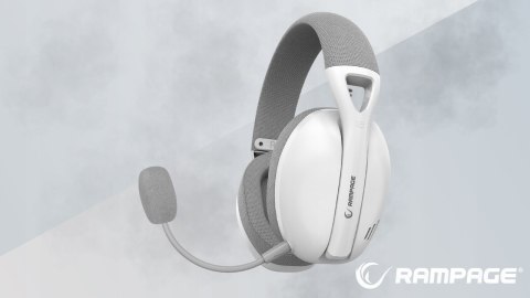 Rampage Crack H11 białe słuchawki gamingowe 7.1 bezprzewodowe mikrofon