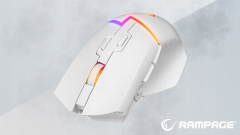Rampage DROP M3 mysz bezprzewodowa gaming 1000Hz RGB biała