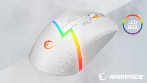 Rampage DROP M3 mysz bezprzewodowa gaming 1000Hz RGB biała