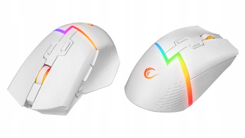 Rampage DROP M3 mysz bezprzewodowa gaming 1000Hz RGB biała