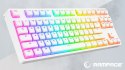 Rampage GHOST Klawiatura mechaniczna TKL biała Huano Red RGB Pudding