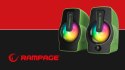 Rampage Głośniki FALSETTO 2.0 gamingowe 6W RGB USB kompaktowe podświetlane
